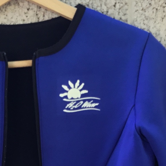 Wet Suit Neoprene Jacket Blue Swimming H2O Wear Size L - Picture 5 of 7